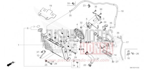 RADIATEUR CB650RACR de 2024